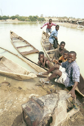 Children on boat